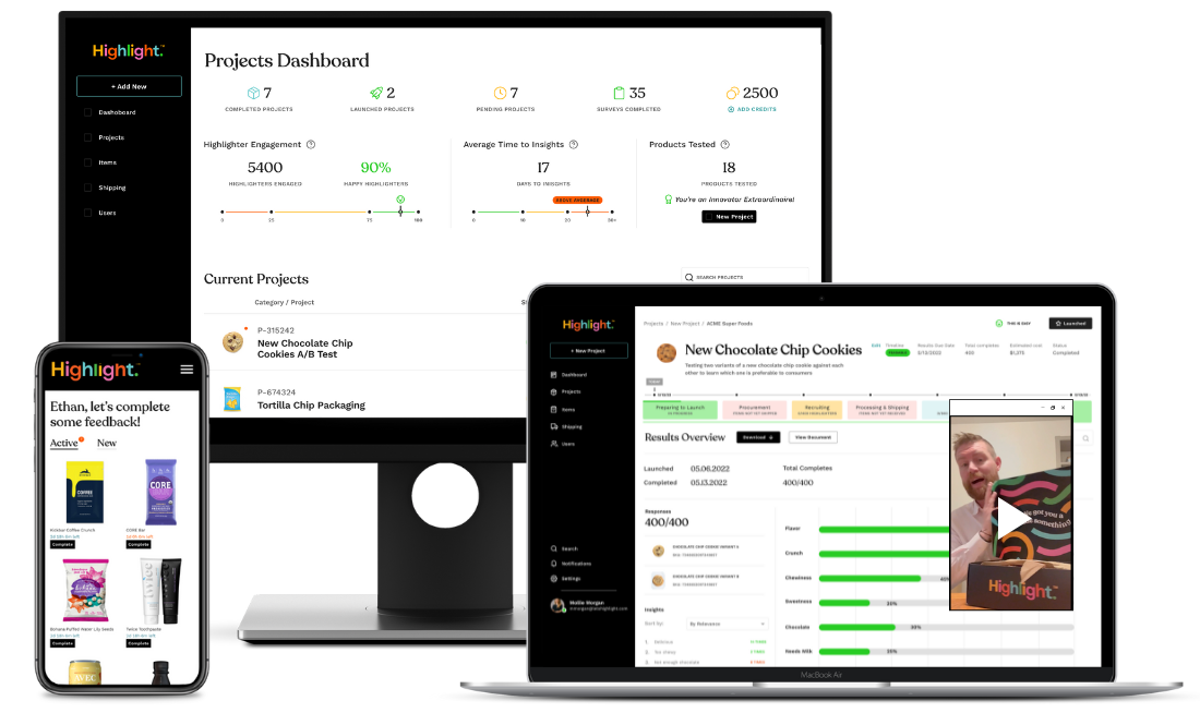 In-Home Product Testing Platform | Highlight